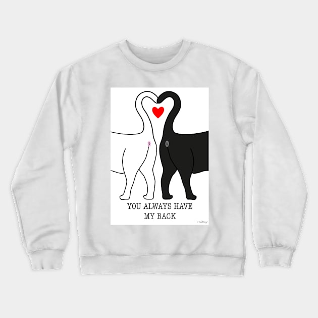 Cat Butt Love Crewneck Sweatshirt by Msstorey